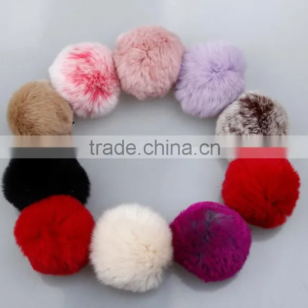 Brand New Rabbit Fur Ball Keychain With High Quality photo-4