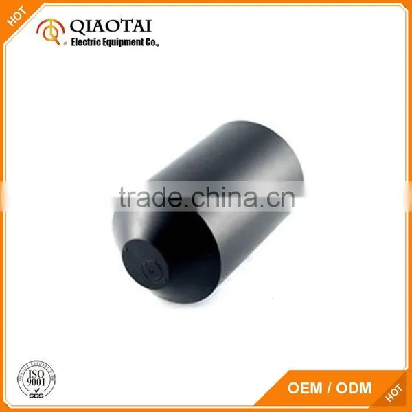 Decorative threaded heat shrinkable cable end cap