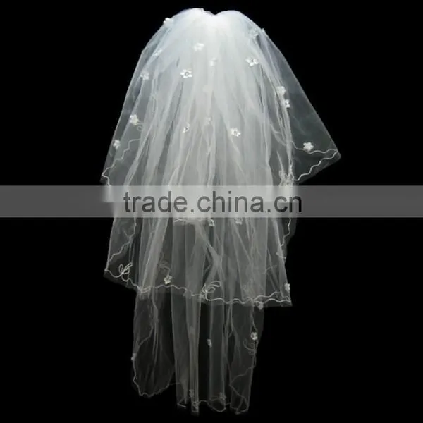 High Quality Tulle Beaded Popular Bridal Veils photo-6