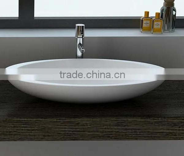 Sanitary Ware China Acrylic Solid Surface Wash Basin, Aritificial Stone Solid Surface Acrylic Wall Hang Wash Basins photo-6
