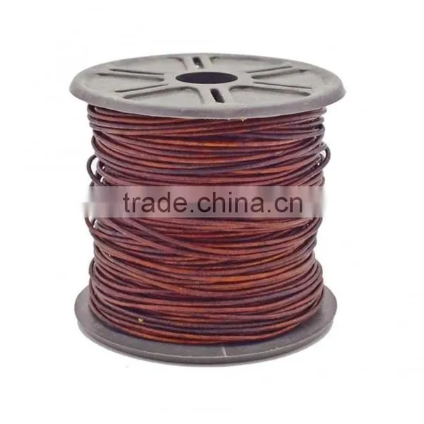 1mm Brown Round Leather Cords From Borg Export photo-3