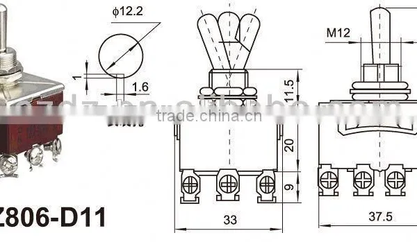 Sub Miniature Rocker Switch,15A 250V Different Types of Guitar Rocker Switches photo-2