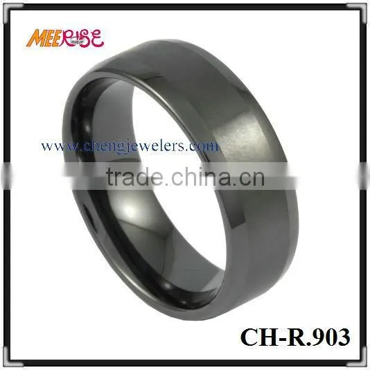 Fashional Women Black Ceramic Ring for Unisex photo-5