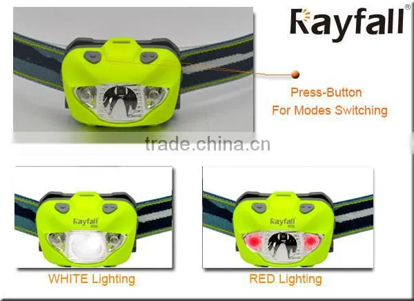 Customized Color 3 Led Motion Activated Led Waterproof Headlamp photo-2