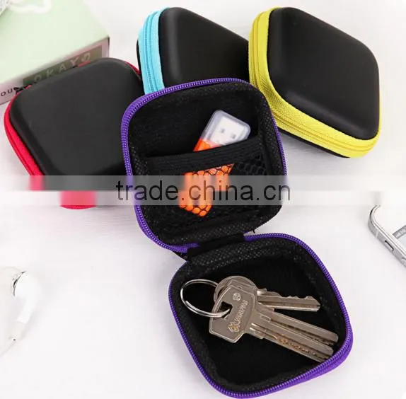 High Quality Mini Portable Zipper Earphone Storage Bag/data Line Storage Bag/coin Bag photo-3