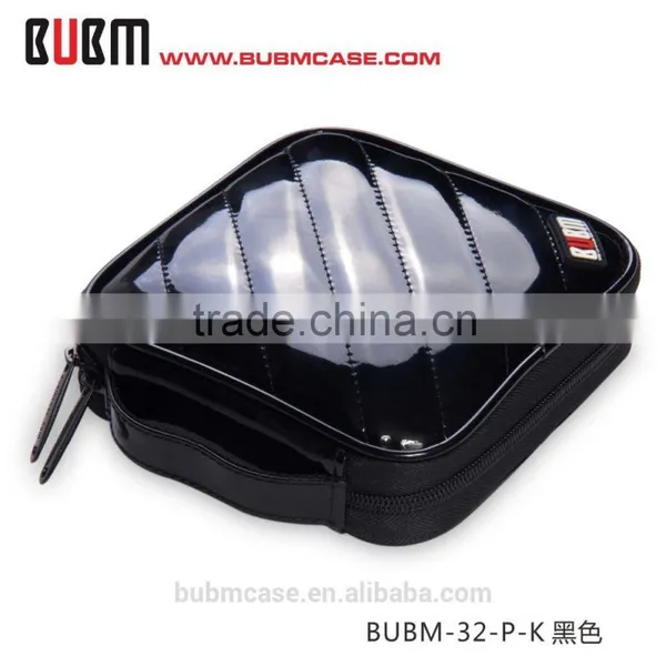 Black BUBM 32 Capacity PU Leather Cover CD Case CD Box DVD Case CD-ROM Holder Car Disc Case photo-2