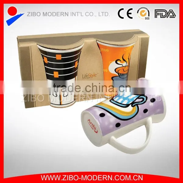 Advertising Ceramic Mug With Spoon LOGO Print Glazed Stoneware Coffee Mug photo-6