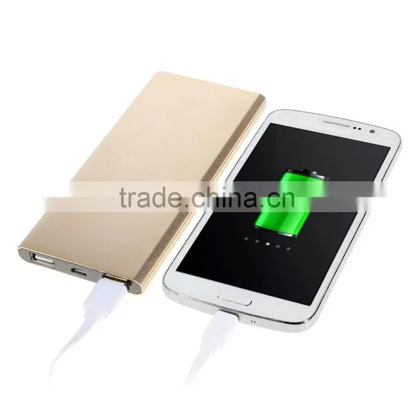 10000mAh Metal Power Bank Charger Dual USB Shake Control for IPhone/for Samsung/for Sony/for HTC/for Xiaomi