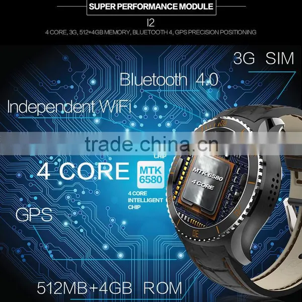 Newest I2 Smart Watch MTK6580 Android 5.1 OS Bluetooth 4.0 Wristband With Wifi GPS 3G Smartwatch Phone Heart Rate Tracker photo-4