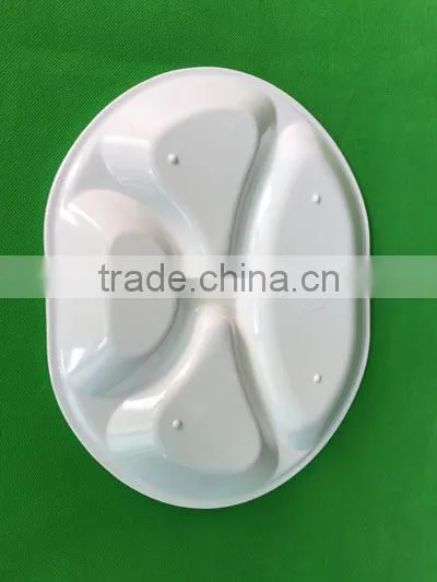 Divided Melamine Dinner Tray Plates Serving Dishware photo-2