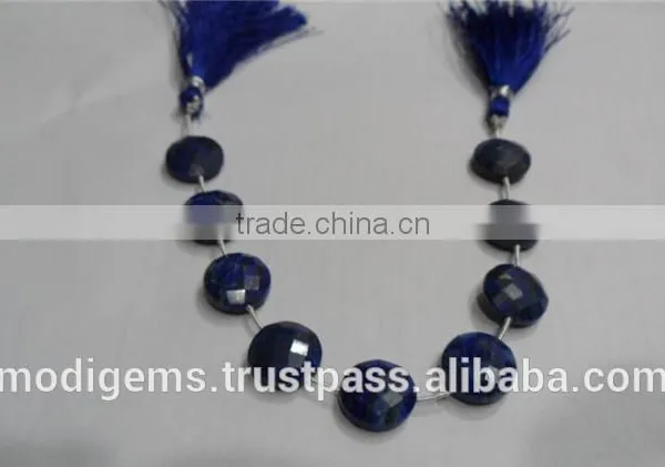 Lapiz Lazuli Coin Faceted photo-3