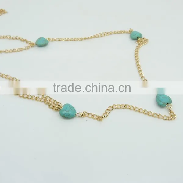 Simple Heart Turquoise Sexy Waist Chain photo-5