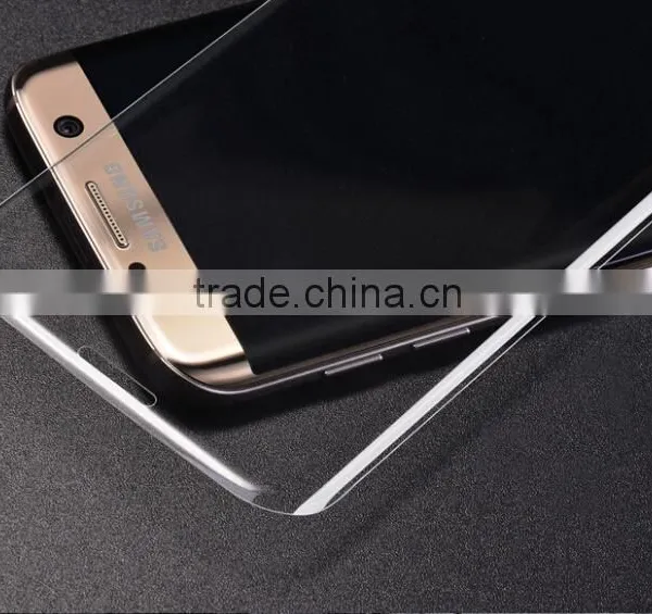 100% Full Size 3D Curved Transparence Tempered Glass Screen Portector for Samsung S7 EDGE photo-3