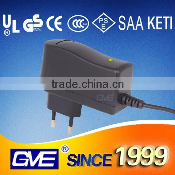 GVE High Quality 2 Pin Plug 17v 1a ac Power Adapter for Moblie Phone