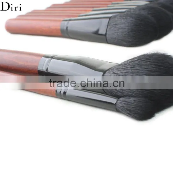 Angled Cosmetic Eye Brow Brush With Different Colors Wood Handle Eyeshadow Makeup Brush photo-3