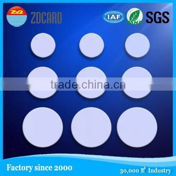 Small Die Cut Blank White Rfid Plastic Token Coin