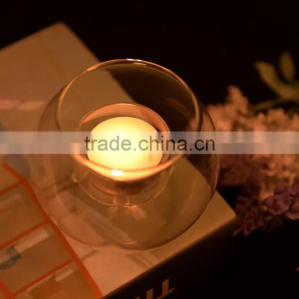 New Design Glass Material Clear Crystal Candle Holder Goblet photo-4