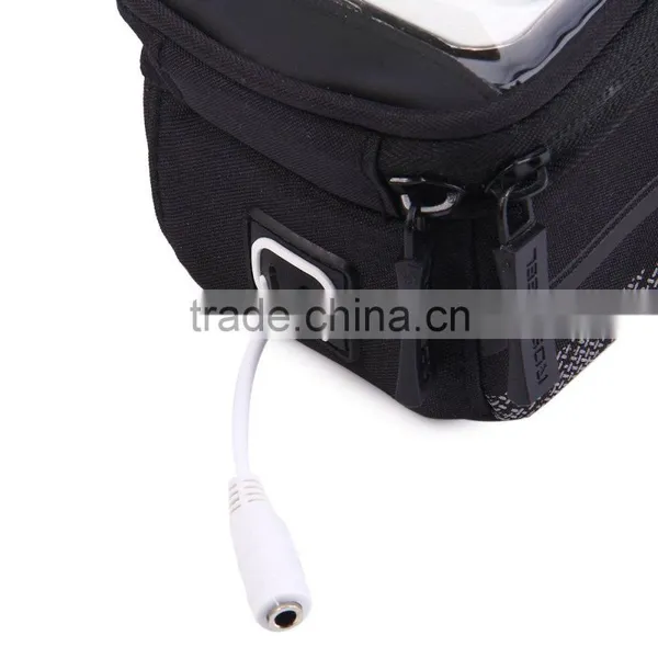 Roswheel Bicycle Mobile Phone Pouch Storage Bag 5.2/5.7inch Touch Screen Frame Front Tube Bicycle Bags photo-3