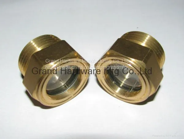 NPT 2 Inch Brass Oil Sight Glass Used for Compressor Pumps Gearboxes Roots Blowers photo-2
