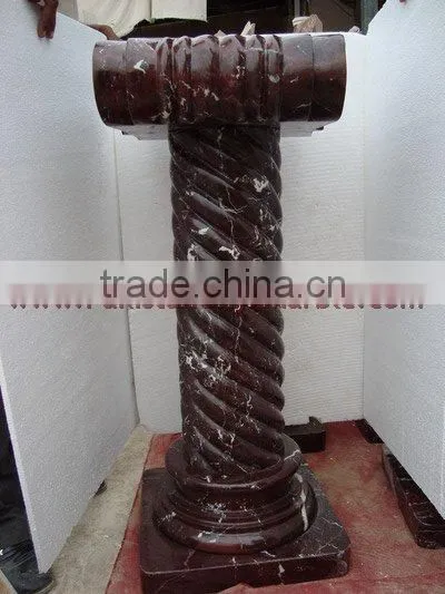 RED ZEBRA MARBLE PEDESTALS photo-3