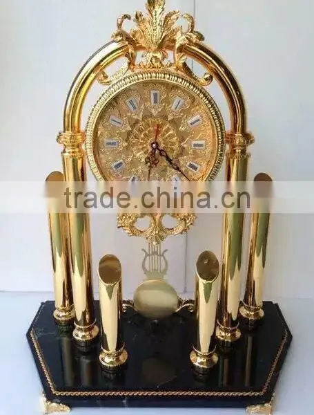 Elegant Gold Gilt Crystal and Brass Mantel Clock,/Shelf Clock, Decorative Clock Table Clock/Desk Clock photo-5
