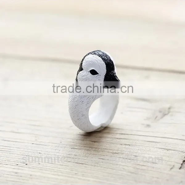 Replica Design Resin Lovable Animal Penguin Ring