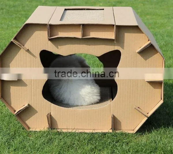 2017 Newest Eco-friendly Paper Material Pet House ,easy Taking and Outdoor Travelling Best Choose photo-2