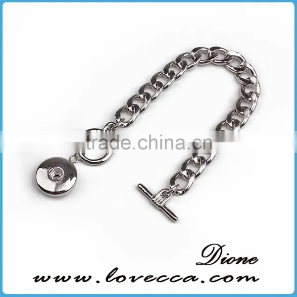 2016 New Designs Snap Jewelry Fashion Chain Design Snap Button Bracelet photo-3