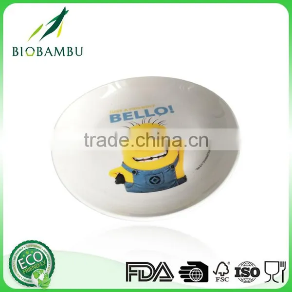 Natural Decal Design Ecological Bamboo Fiber Kids Dinnerware Sets photo-5