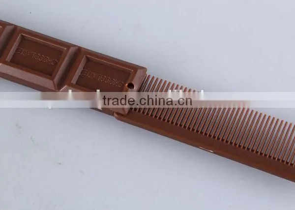 Chocolate Shaped Hair Brush With Hanging Chain/folding Comb photo-2