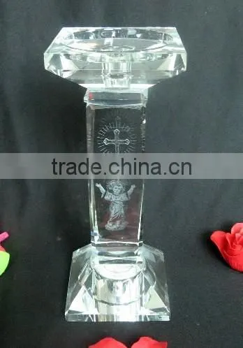 Crystal Cut Glass Candle Holder photo-3