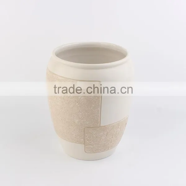 Cream-colored Elegant Hand-painted Ceramic Bathroom Accessories Home Decoration photo-2
