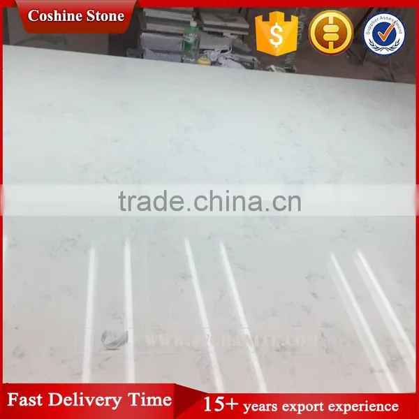 Coshine Smoky Carrara White Quartz Stone Kitchen Countertop photo-3