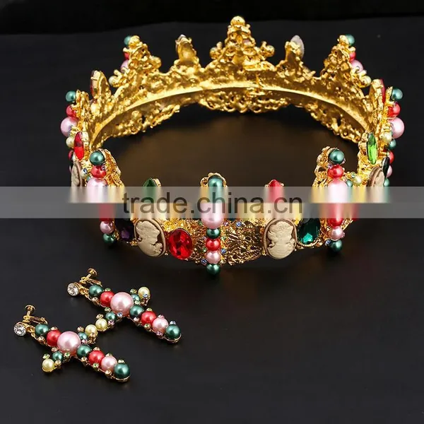 Hot Selling Bridal Jewelry Pageant Rhinestone Big Fashion Crown For Sale photo-3