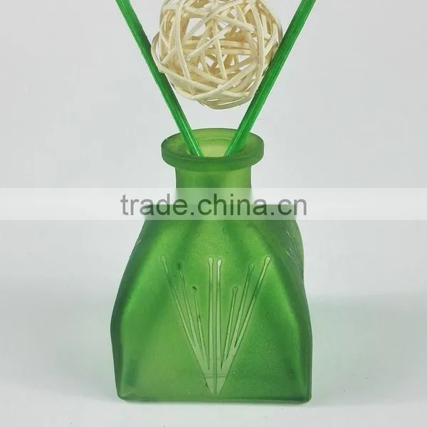 Green and Blue Yurt Glass Bottle for 50ml Reed Diffuser With Cork/glass Stopper photo-4