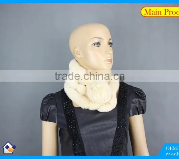 High Quality Knitted Rex-Rabbit Scarf photo-2