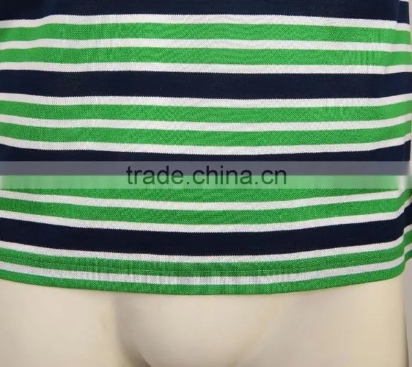 Wholesale Mens Flat Knit Striped Brand Cotton t Shirt photo-6
