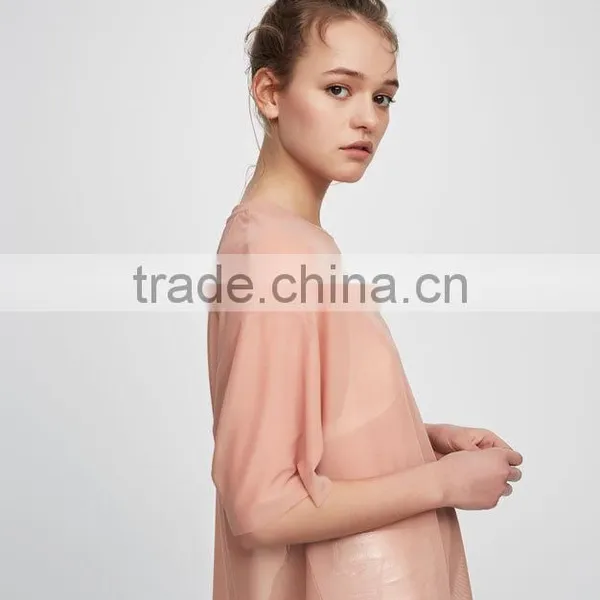 Lady Latest Fashion Sexy New Trendy Woman Mesh Blouse photo-3