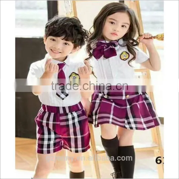 Chinese Factory Custom Summer School Uniform for Primary Students