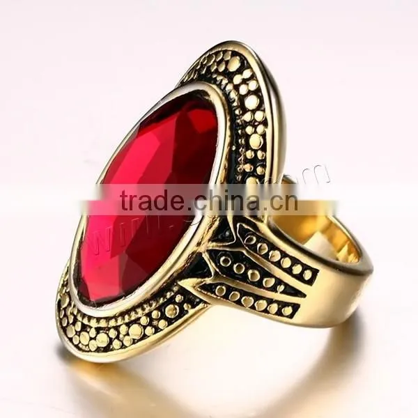With Crystal Finger Massage Ring Stainless Steel Full Finger Ring Lucky Stone Finger Ring photo-2
