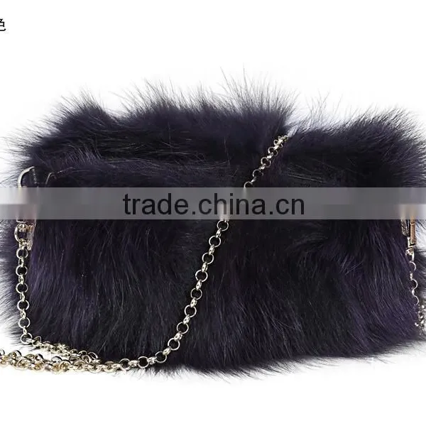 Genuine Fox Fur Handbag Tote Bag Luxury for Ladies Girl photo-4