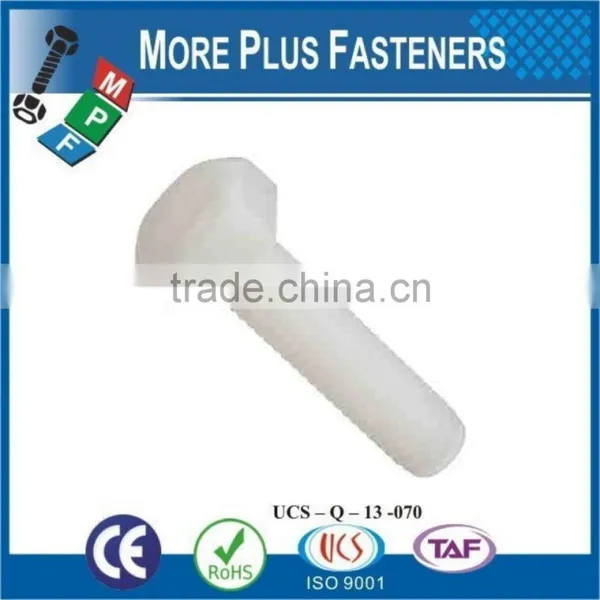 Made in Taiwan Metric Coarse Slotted Hexagonal Metric Thread Nylon Hexagon Polycarbonated Hex Head Plastic Screw photo-4