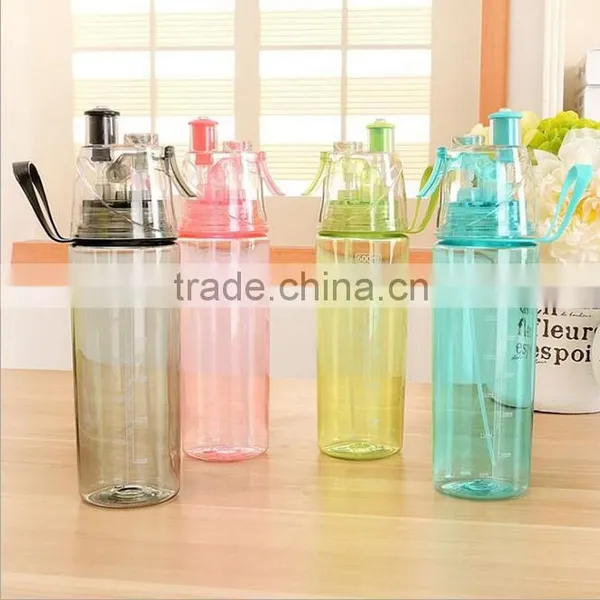 OEM New Hight Quality Plastic Sports Drinking Mist Spray Water Bottle Promotional Gifts photo-3