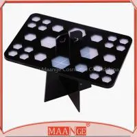 High End Black Circular Hole Shelf for Drying the Cosmetic Makeup Brush photo-2