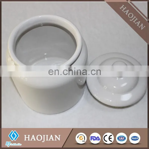Sublimation Ceramic cookie jar with lid,plastic ring inside lid keeps freshness locked in