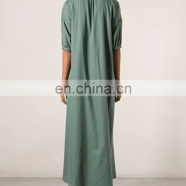 CHEFON Shirt Maxi Dress With Sleeves photo-3