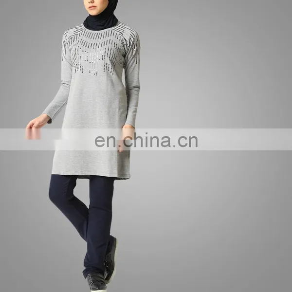 2016 Newest Style Sportswear Type Modest Islamic Women Muslim Sportwear Indian Sport Suit photo-2