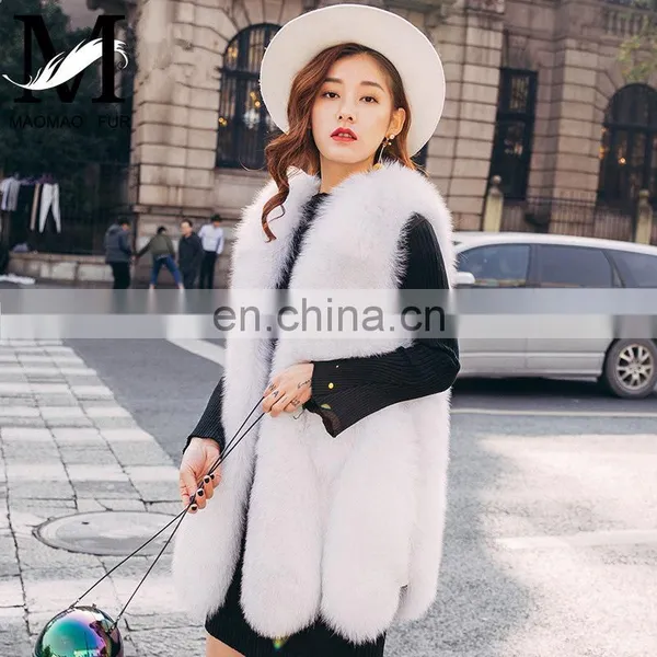 2016 Fashionable and Comfortable Women Vest Girl Apparel Natural Real Fur Vest photo-4
