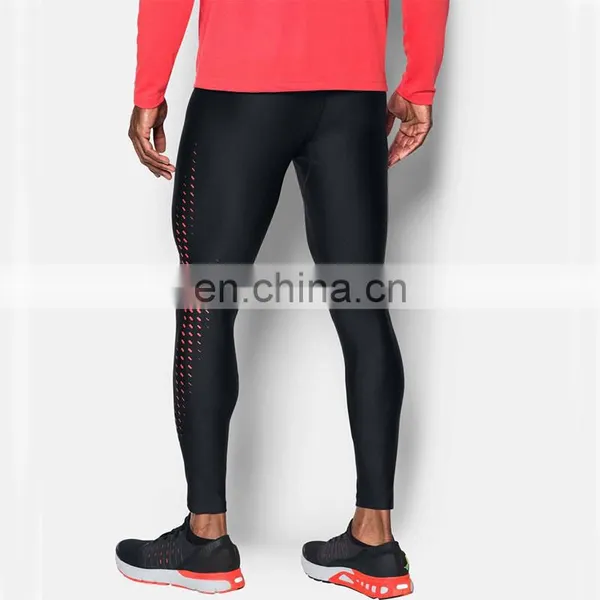 Workout Nylon Black Elastic Fitness Winter Sublimated Cycling Sport Gym Running Compression Tights Men photo-2