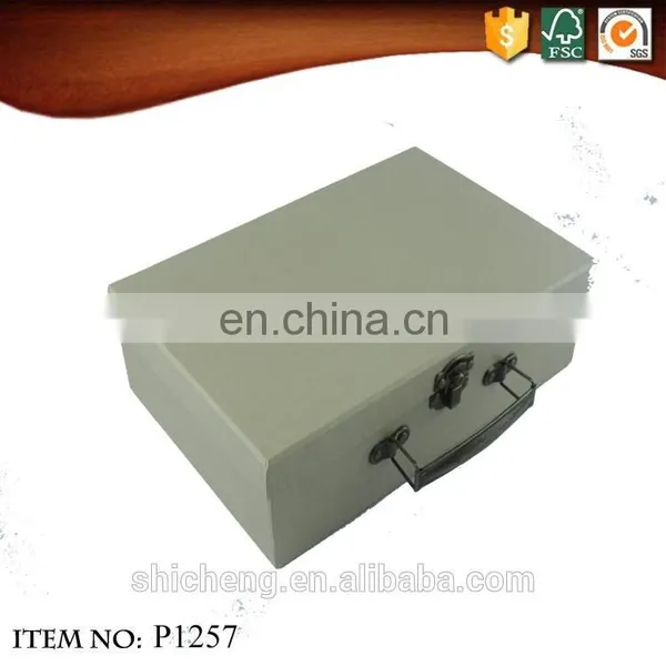 Hand Made Crafts Withe Paper Kids Travel Suitcase Box photo-2